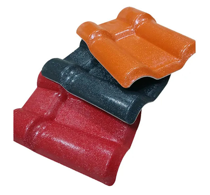 ASA Synthetic Resin Roof Tile Spanish Bamboo Wave For Villa Sheds Warehouse