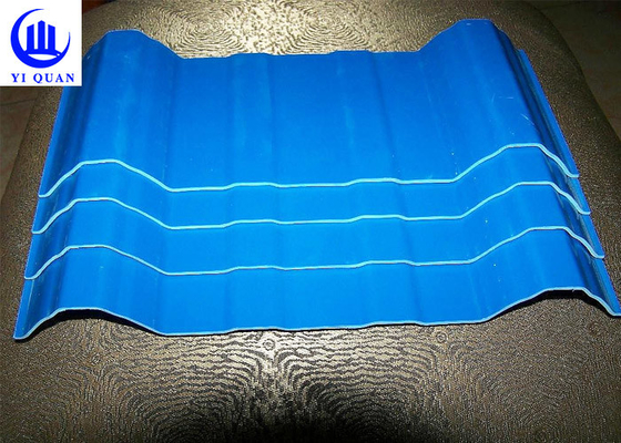 Blue PVC Plastic Heat Insulation Roof Tile 1.8mm For Station Shed