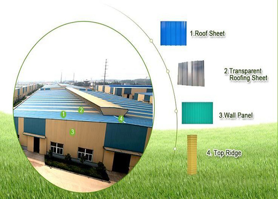 2.5mm Corrugated Lader Upvc Roofing Sheets For Factory Chemical Industry Easy Installation