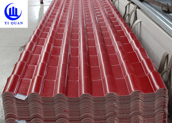 colore rosso mattone di ASA Spanish Bamboo Roof Sheet di larghezza di 1050mm