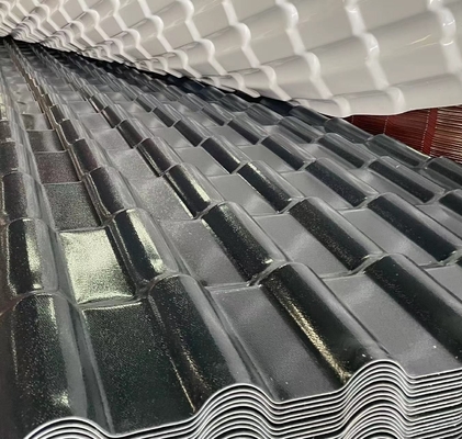 Mattonelle di bambù spagnole di verde di forma di ASA Synthetic Roofing Tile Colorful per Villa Park