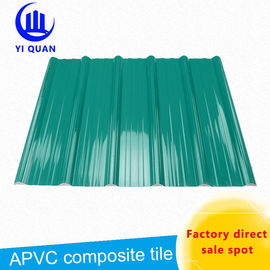 Mattonelle di tetto lunghe del PVC della portata 210mm di verde di BS4203 ASTM